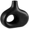 B&M Matte Black Vase -B&M 387605 huabao curved vase black