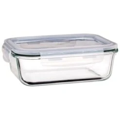 B&M Large Eco Glass Clip Lock Food Container -B&M 388506 large glass clip lock food container 2