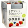 B&M Set Of 3 Snack Pots 3pk -B&M 388508 set of 3 snackpots