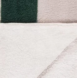 B&M Highland Green Check Sherpa Doublesided Throw -B&M 388770 highland green check sherpa throw 4