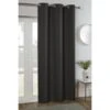 B&M Kent Woven Eyelet Blackout Panel 54 X 86" - Charcoal 1 B&M Kent Woven Eyelet Blackout Panel 54 X 86" - Charcoal -B&M 388869 kent blackout woven panel charcoal