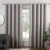 B&M Colorado Hopsack Fully Lined Silver Eyelet Curtains 46 X 54" 1 B&M Colorado Hopsack Fully Lined Silver Eyelet Curtains 46 X 54" -B&M 388889 388890 388891 388892 388894 colorado eyelet curtain silver