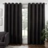 B&M Colorado Hopsack Fully Lined Black Eyelet Curtains 90 X 90" -B&M 388900 388901 388902 388903 388904 colorado eyelet curtain black