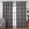 B&M Oakland Traditional Woven Grey Check Curtains 66 X 90" 1 B&M Oakland Traditional Woven Grey Check Curtains 66 X 90" -B&M 388935 388936 388937 388938 388939 oakland woven check curtain grey 1