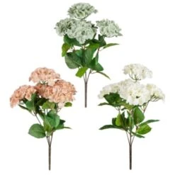 B&M Hydrangea Artificial Flower Bunch - Mink -B&M 389095 hydrangea bunche group