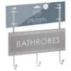 B&M Over The Door Bathroom Plaque - Bathrobes -B&M 389254 overdoor bathroom plaque 3 hook bathrobes 2