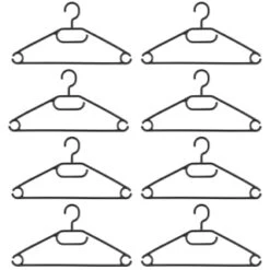 B&M Swivel Hook Hangers 8pk - Black -B&M 389262 home organisation 8pk swivel hook hangers black 2