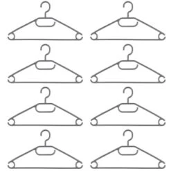 B&M Swivel Hook Hangers 8pk - Grey -B&M 389265 home organisation 8pk swivel hook hangers grey 2