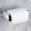 B&M Chrome Fitted Toilet Roll Holder -B&M 389952 chrome fitted roll holder