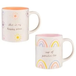 B&M Slogan Printed Mug - Cup Of Positivi-Tea -B&M 390182 slogan printed mug main