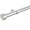 B&M Shiny Nickle Stud End Curtain Pole 70 - 120cm -B&M 390227 390228 shiny nickle stud end curtain pole 1
