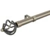 B&M Antique Brass Mace Curtain Pole 70 - 120cm