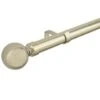 B&M Shiny Gold Orb Curtain Pole 70 - 120cm -B&M 390239 390240 shiny gold orb round pole 3