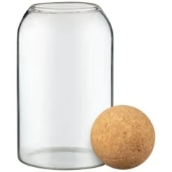 B&M Glass Jar With Cork Lid 6 B&M Glass Jar With Cork Lid -B&M 390333 glass jar with cork lid
