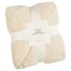 B&M Alba Waffle Sherpa Throw -B&M 390765 alba waffle sherpa throw