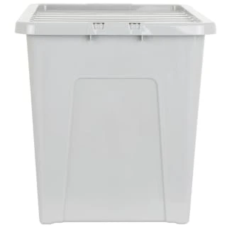 B&M Storage Box With Lid 80L - Grey 6 B&M Storage Box With Lid 80L - Grey - Image 4