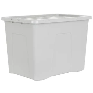 B&M Storage Box With Lid 80L - Grey 3 B&M Storage Box With Lid 80L - Grey