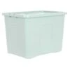 B&M Storage Box With Lid 80L - Sage -B&M 391384 sage 80l storage box and lid 3