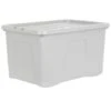 B&M Storage Box With Lid 60L - Grey -B&M 391387 grey 60l storage box 2