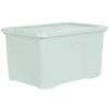 B&M Storage Box With Lid 60L - Sage -B&M 391388 sage 60l storage box 3