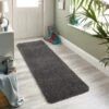B&M Buddy Plain Shaggy Grey Runner Doormat -B&M 392183 buddy plain shaggy runner 50 x 150cm grey 4