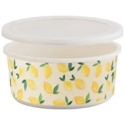 B&M Round Tubs 2pk - Lemons -B&M 392928 2pk reuse and repurpose round tubs lemon 3