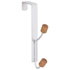 B&M Wood Double Over The Door Hooks 2pk -B&M 393905 2pk wood double over the door hooks 3