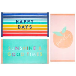 B&M Adult's Beach Towel - Sunshine & Good Times 11 B&M Adult's Beach Towel - Sunshine & Good Times -B&M 393919 adult slogan beach towel group 2