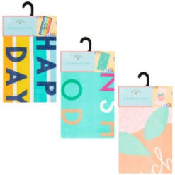 B&M Adult's Beach Towel - Sunshine & Good Times 10 B&M Adult's Beach Towel - Sunshine & Good Times -B&M 393919 adult slogan beach towel group