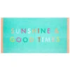 B&M Adult's Beach Towel - Sunshine & Good Times 2 B&M Adult's Beach Towel - Sunshine & Good Times -B&M 393919 adult slogan beach towel sunshine and good times 2