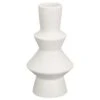 B&M Small Shaped Vase - White -B&M 394351 shaped vase white