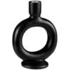 B&M Round Candle Holder - Black -B&M 394357 rounded candle holder black
