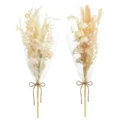 B&M Dried Flower Bunches - Pink -B&M 394378 neutral dried bunches group