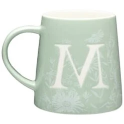B&M Floral Alphabet Mug (Assorted) 15 B&M Floral Alphabet Mug (Assorted) -B&M 394397 floral alphabet mug green m
