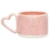 B&M Heart Handle Speckled Mug -B&M 394404 heart handle speckled mug
