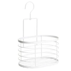 B&M Hanging Bathroom Caddy - White -B&M 394579 hanging caddy white 2