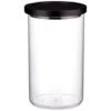 B&M Canister With Airtight Wooden Lid 750ml -B&M 394622 0 75l canister with black lid 2