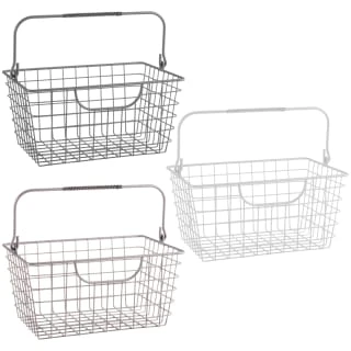 B&M Basket With Handles - White 4 B&M Basket With Handles - White - Image 2