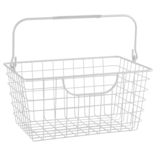 B&M Basket With Handles - White 3 B&M Basket With Handles - White