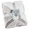 B&M Simply Geo Waffle Throw - Grey -B&M 394917 simply geo waffle throw grey
