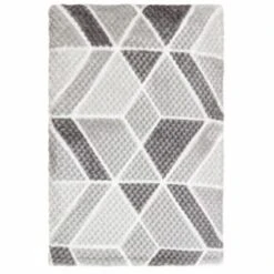 B&M Simply Geo Waffle Throw - Grey -B&M 394917 simply geo waffle throw grey 2