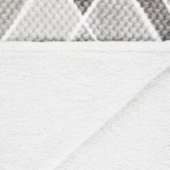 B&M Simply Geo Waffle Throw - Grey -B&M 394917 simply geo waffle throw grey 3