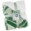 B&M Simply Geo Waffle Throw - Green -B&M 394920 simply geo waffle throw green