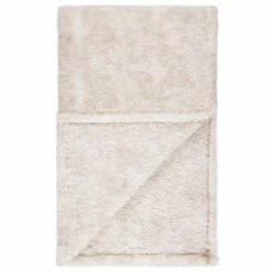 B&M Simply Two Tone Teddy Throw - Natural -B&M 394924 simply two tone teddy throw natural 3