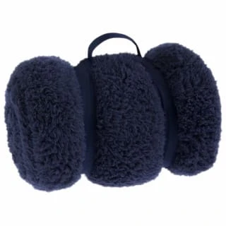 B&M Simply Teddy Navy Rolled Throw 3 B&M Simply Teddy Navy Rolled Throw