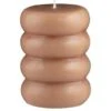 B&M Ribbed Pillar Candle - Brown -B&M 395415 shaped pillar candle natural 2