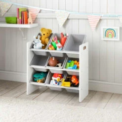 B&M Children's 9 Bin Plastic Storage Unit