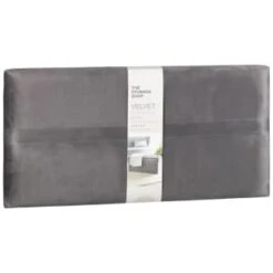 B&M Velvet Storage Box - Grey -B&M 395861 velvet storage box grey