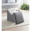 B&M Square Storage Cube - Grey -B&M 395863 square cube grey