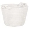 B&M Cara Rope Basket With Handle - White -B&M 395873 cara rope basket with handle white